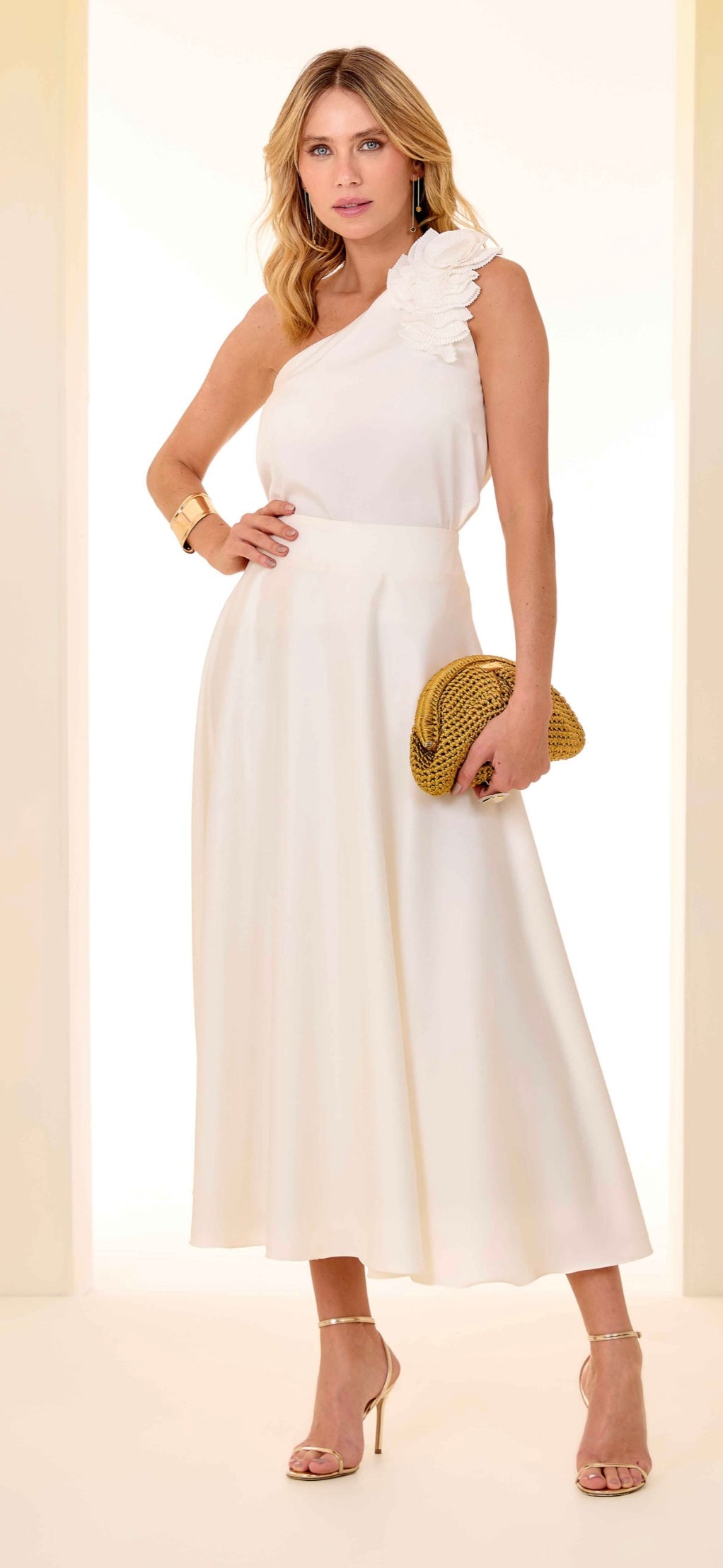 Set Of Silk Skirt And Top