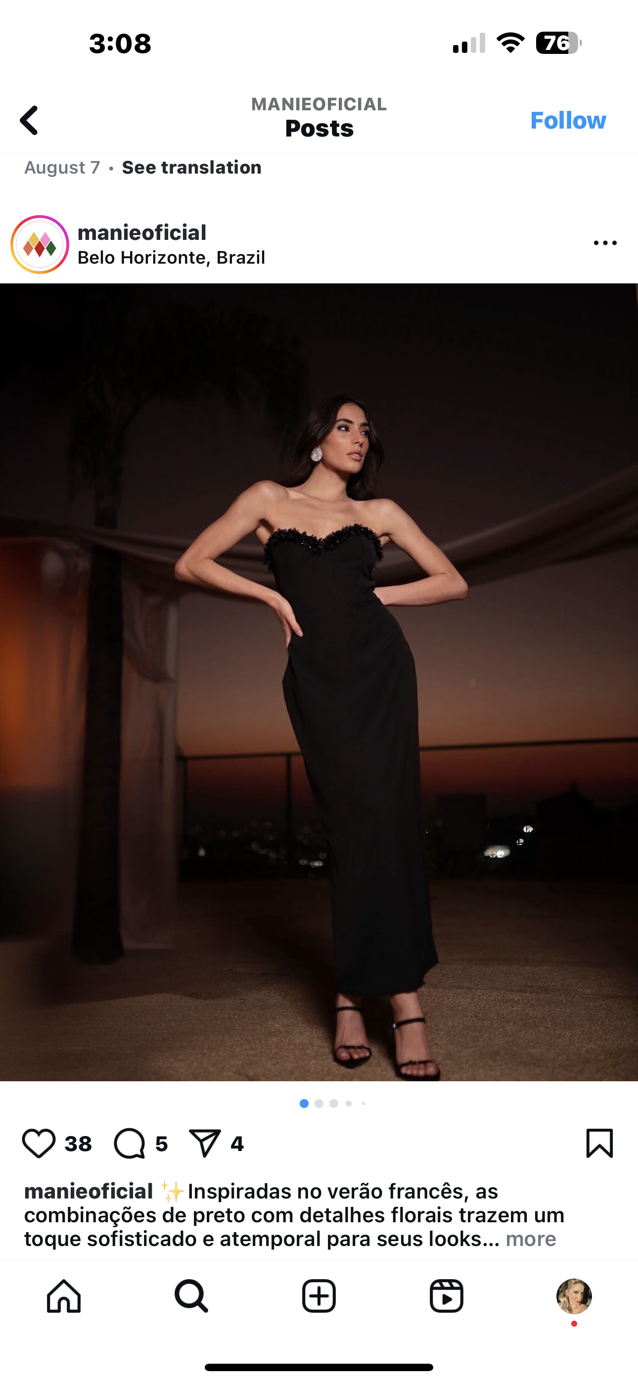 Sophia strapless Black Midi Dress With Flower Applique BOSSA By Re Bomtempo Sophia strapless Black Midi Dress With Flower Applique BOSSA By Re Bomtempo